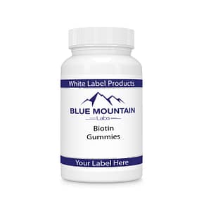 White Bottle of Private Label Biotin Gummies