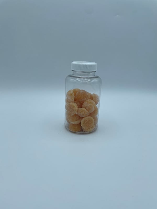 Clear Wide Mouth Jar of Collagen Gummies